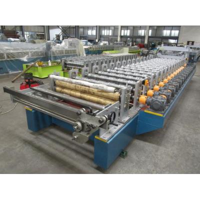 Gear box transmission high speed customized aluminium step tile roll forming machines factory with ISO quality system | ZHONGYUAN