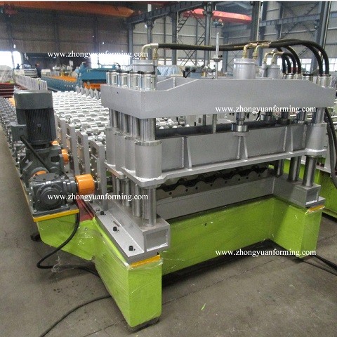 High speed customized aluminium Metropo roll forming machines factory with Gear Box Transmission | ZHONGYUAN