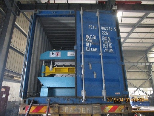 Two containers for double layer roll forming machines delivery on April 04,2019
