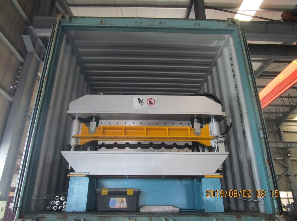 Delivery of Zhongyuan R101 and  O-100 Double layer roll forming machine on August 02,2019