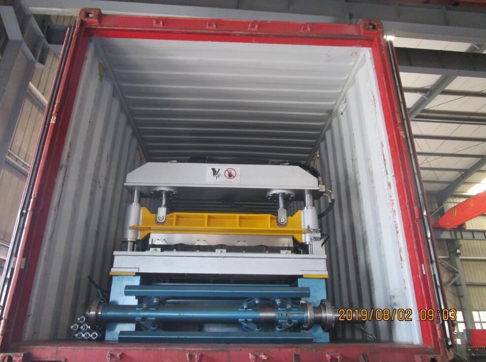 Delivery of Zhongyuan RN35/100 roll forming machine on August 02,2019