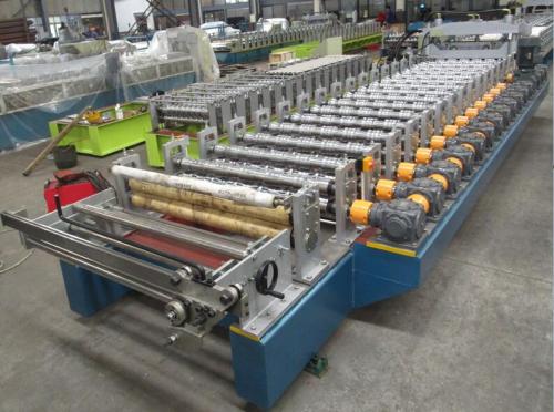 High speed customized Step Tile roll forming machines factory with Gear Box Transmission | ZHONGYUAN
