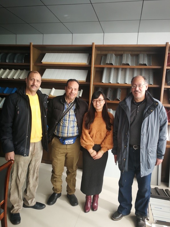 Customers from Egypt visited for automatic CZ Purlin roll forming machines on December 13.2019