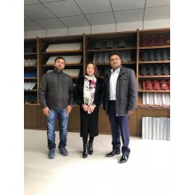 India customer visited for inspecting deck roll forming machine on Feb.01,2019