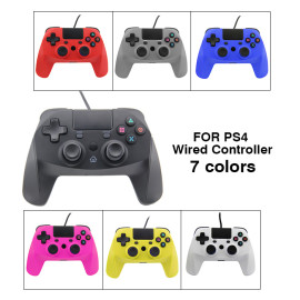 PS4 Controller USB cablato per Playstation 4, Plug and Play Gamepad Joystick per videogiochi per l'ultima console PS4 2018 / PS4 Slim / PS4 Pro / PS3 / PC 360 Windows 7/8/10 (7 colori)