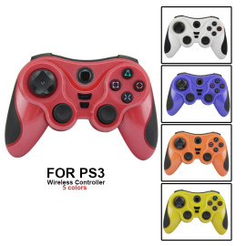 Manette PS3 - Manette de jeu sans fil, manette de jeu PS3 à double vibration avec mise à niveau Sixaxis et joystick haute précision pour Playstation 3 cinq couleurs