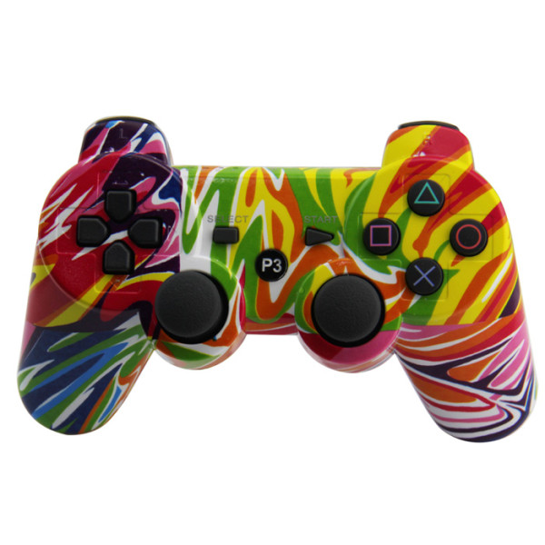 PS3 Wireless Controller, Bluetooth Double Vibration  Gamepad Joystick for PlayStation 3 PS3 PP bag Five Colors