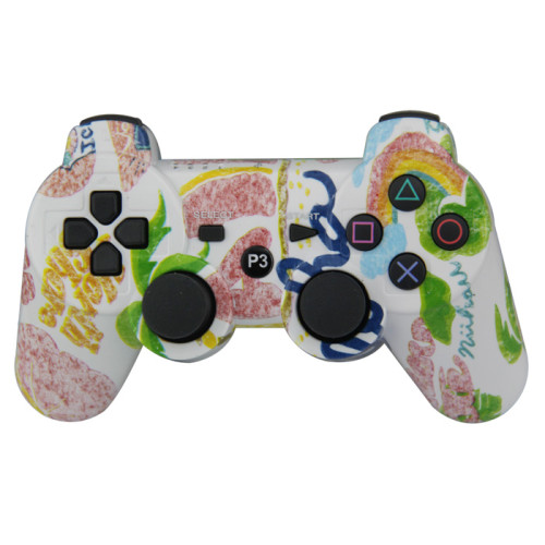 Controlador inalámbrico PS3, Bluetooth Gamepad de doble vibración Joystick para PlayStation 3 PS3 Bolsa de PP Cinco colores