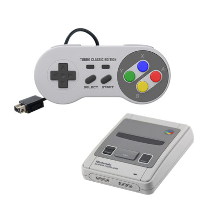 Проводной мини-джойстик SNES Classic [TURBO EDITION] Проводной геймпад Super Nintendo Джойстик