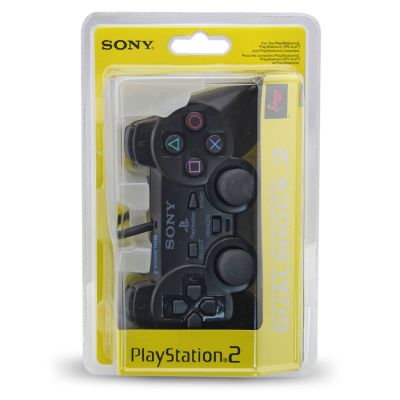 Joystick per gamepad di gioco cablato per controller PS2 PlayStation 2 Videogiochi a vibrazione con blister IC Copia dell'imballaggio