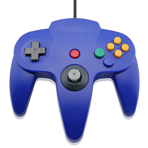 وحدة تحكم سلكية كلاسيكية 1.8 متر N64 Retro USB وحدة تحكم في الألعاب عصا تحكم Gamepad لأجهزة الكمبيوتر التي تعمل بنظام Windows / MAC / Raspberry Pi / Sega Genesis / Higan 5 ألوان