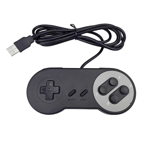 SNES Retro USB Super Controller Gamepad Joystick, USB PC Super Classic Controller Joypad Gamestick pour Windows PC MAC Linux Raspberry Pi 3 Steam Sega Genesis Higan Deux Couleurs