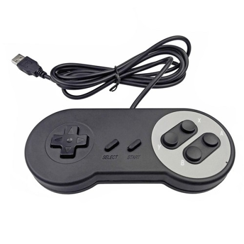 عصا التحكم SNES Retro USB Super Controller Gamepad ، USB PC Super Classic Controller Joypad Gamestick لنظام التشغيل Windows PC MAC Linux Raspberry Pi 3 Steam Sega Genesis Higan بلونين