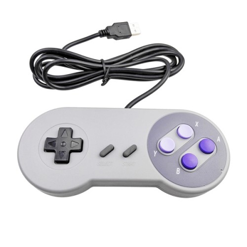 SNES レトロ USB スーパー コントローラー ゲームパッド ジョイスティック USB PC スーパー クラシック コントローラー ジョイパッド ゲームスティック Windows PC MAC Linux Raspberry Pi 3 Steam Sega Genesis Higan 2色