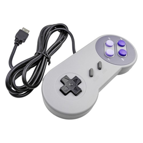 SNES レトロ USB スーパー コントローラー ゲームパッド ジョイスティック USB PC スーパー クラシック コントローラー ジョイパッド ゲームスティック Windows PC MAC Linux Raspberry Pi 3 Steam Sega Genesis Higan 2色