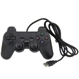 Game Controller,USB Wired Joypad with Dual Shock Joystick Gamepad for PC/Computer/Laptop