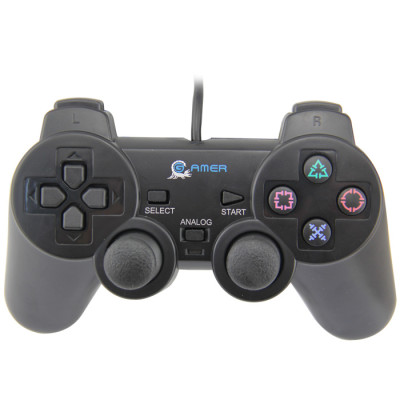 Игровой контроллер, проводной USB-геймпад Unionlike, джойстик с наплечными кнопками, для Microsoft Xbox 360/Xbox 360 Slim|ПК с Windows 7, черный