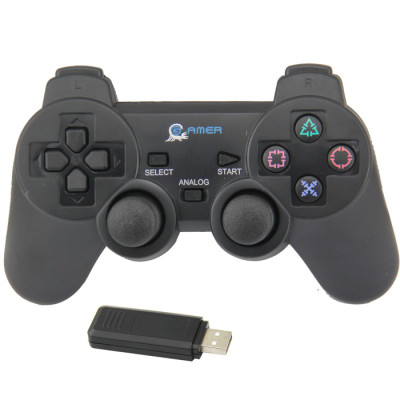 Freedom 2.4G Wireless Vibration Controller Gaming Joystick Gamepad Joypad for PC / PS2 / PS3