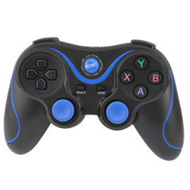 Manette de jeu Bluetooth sans fil avec support de téléphone Android | PC Windows | Téléphone intelligent (bleu)