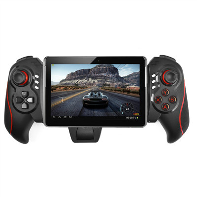 Wireless Bluetooth 3.0 Joystick Gamepad Controller Supporto telescopico da 6 pollici Tablet PC Android - Nero+rosso/blu