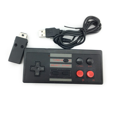 وحدة تحكم ألعاب لاسلكية لـ NES Classic Edition ، 2.4G لوحة تحكم ألعاب بدون سلك مع جهاز استقبال لوحدة تحكم نظام الألعاب الكلاسيكية NES (عبوة واحدة) بلونين