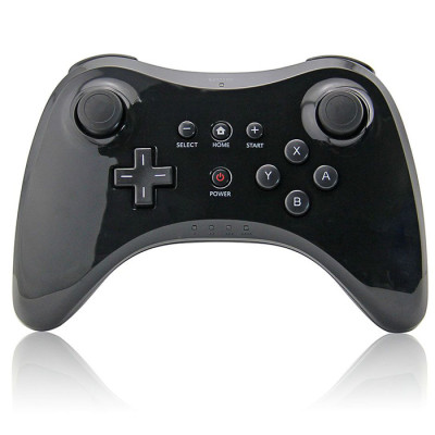 Wii U Proコントローラー - ワイヤレス充電式Bluetoothデュアルアナログコントローラーゲームパッド、ニンテンドーWii U用、USB充電ケーブル付き、3色。