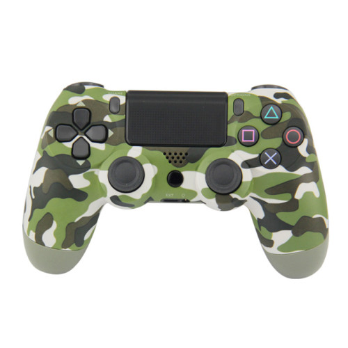 Controlador inalámbrico Bluetooth para PS4 Vibration Joystick Gamepad Controlador de juego PS4 (camuflaje verde militar) Versión de EE. UU. Embalaje