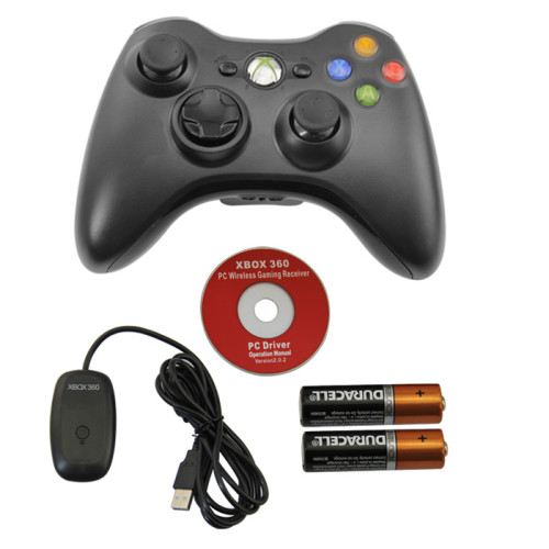 Controlador inalámbrico Game Pad para usar con Microsoft Xbox 360 (negro)