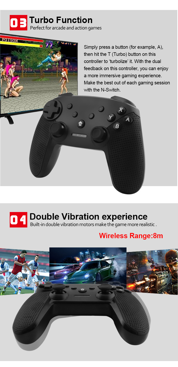Wireless Gaming Controller for Nintendo Switch|PS3|PC|Android