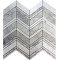 Chevron pattern mesh-mounted mosaic Tile,Bianco Carrara multi- finish