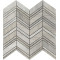 Chevron Pattern, Multi- finish Marble Mosaic Tile, Wooden Grain