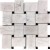 Large Basketweave Mosaic Tile  Bianco Carrara Honed with Black Dots