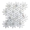 Oriental white flower Marble Mosaic Tile