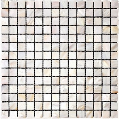 White Natural River shell Mosaic Tile,Square shape