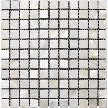 White Natural River shell Mosaic Tile,Square shape