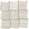 Basket Weave Wooden beige with shinning Mirror Dots Mosaic Tile