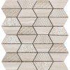 Trapezoid Mosaic Tile, Wooden Beige and textured stone Mix