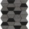 Trapezoid  Black Marble Mosaic Tile, Nero and textured stone Mix