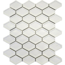 White 2D hexagon Porcelain Mosaic Tile