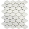 White 2D hexagon Porcelain Mosaic Tile