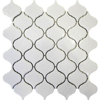 Arabesque shaped Porcelain Mosaic Tile, Glossy