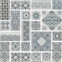 ink jet fabric effect glass Mosaic Tile