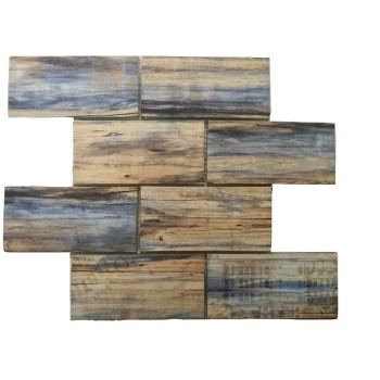 wood looking glass subway glass Tile 3x6
