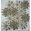 Flower marble Mosaic, Athens Grey& White wood