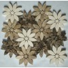 Emperador dark&cream marfil& Athens Grey Flower Marble Mosaic