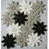 Black&White&Gray color mix Flower Marble mosaic