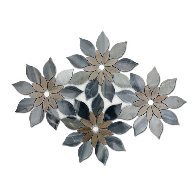 flower pattern marble tile