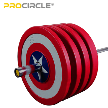 ProCircle Bumper Plates Set Captain America Shield Hi Temp Plates for Sale