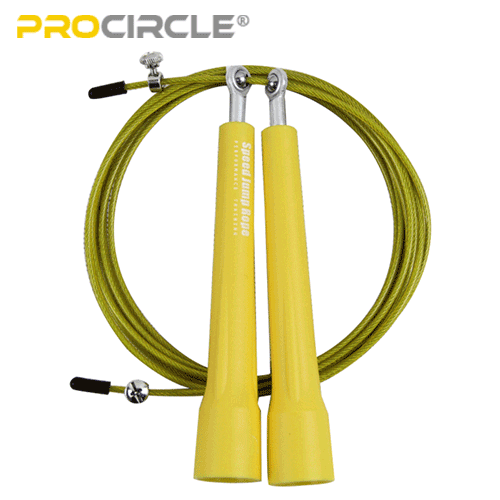 cuerda de salto de pvc amarillo