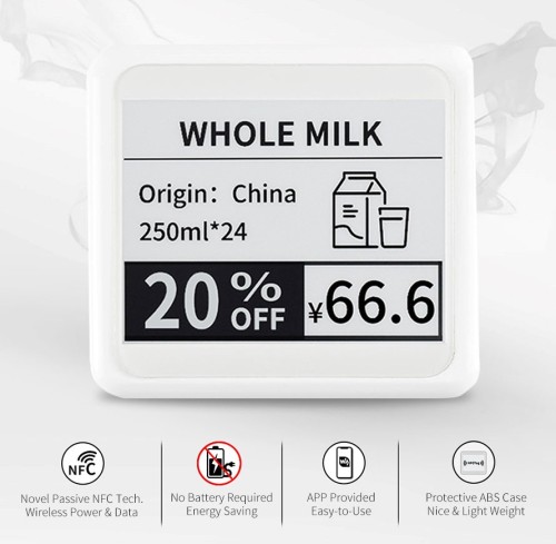 Sertag 4.2 inch NFC Digital Price Tags  Without  Battery